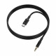 Аудіокабель BOROFONE BL25B Type-C to 3.5mm male, PVC, 1m, Black (6941991124778)