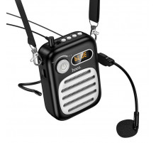 Портативна колонка з гарнітурою HOCO L23 Lemony speaker with wired microphone, 5W, Black (6942007672160)