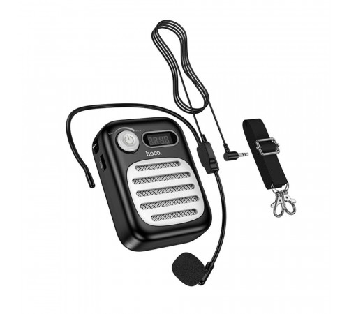 Портативна колонка з гарнітурою HOCO L23 Lemony speaker with wired microphone, 5W, Black (6942007672160)