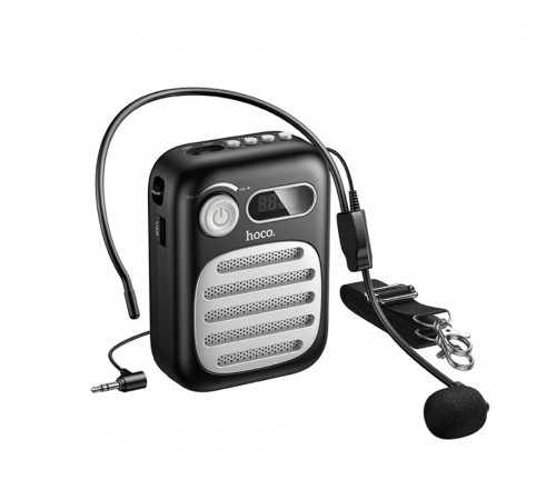 Портативна колонка з гарнітурою HOCO L23 Lemony speaker with wired microphone, 5W, Black (6942007672160)