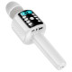 Портативна колонка-мікрофон HOCO L24 Shine karaoke microphone, 5W, White (6942007673778)