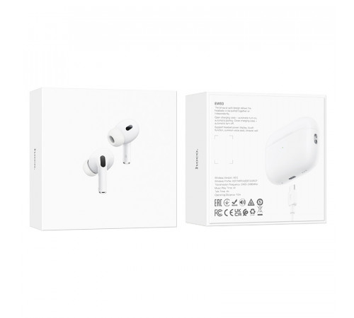 Бездротові навушники HOCO EW93 True wireless stereo headset White (6942007673679)
