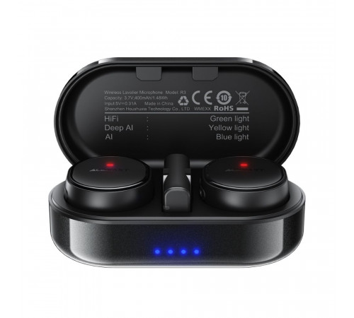 Бездротова мікрофонна система ACEFAST R3 dual-mic (Type-C) Black (6974316285847)