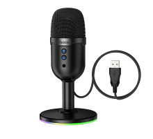 Мікрофон настільний HOCO L25 Bright (USB-A) Black (6942007673792)