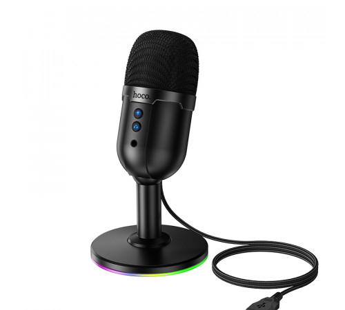 Мікрофон настільний HOCO L25 Bright (USB-A) Black (6942007673792)