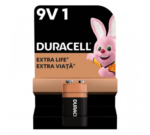 Батарейка крона Duracell 9V/6LR61 (1шт) (5000394125308)