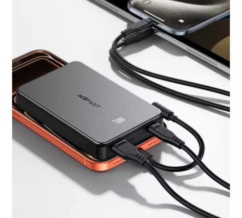 Зовнішній акумулятор ACEFAST M31-10000 22.5W magnetic fast charging power bank with cable Black (6974316286011)