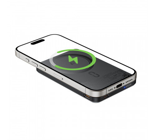 Зовнішній акумулятор ACEFAST M30-5000 PD20W magnetic fast charging power bank with cable Black (6974316286004)