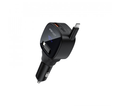 Автомобільний зарядний пристрій ACEFAST B17 95W car charger with telescopic cable Black (6974316285946)