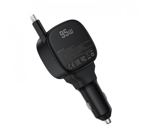 Автомобільний зарядний пристрій ACEFAST B17 95W car charger with telescopic cable Black (6974316285946)