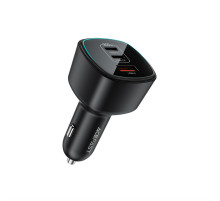 Автомобільний зарядний пристрій ACEFAST B18 200W(2USB-C+USB-A)fast car charger Black (6974316285953)
