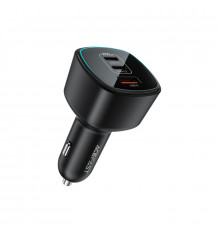 Автомобільний зарядний пристрій ACEFAST B18 200W(2USB-C+USB-A)fast car charger Black (6974316285953)
