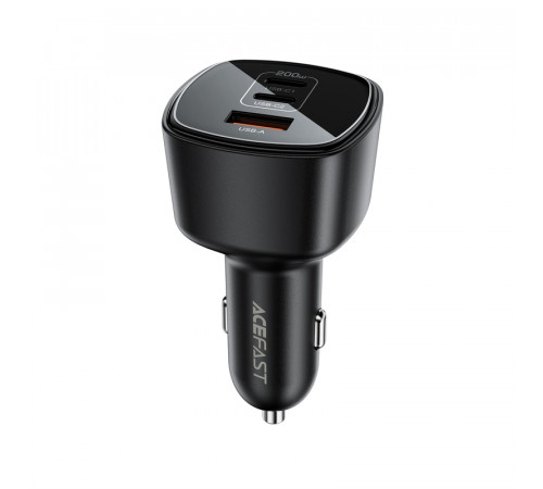 Автомобільний зарядний пристрій ACEFAST B18 200W(2USB-C+USB-A)fast car charger Black (6974316285953)