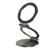 Автотримач для телефона HOCO H102 Whale magnetic ring holder(multi-scene) Metal Grey (6942007674478)
