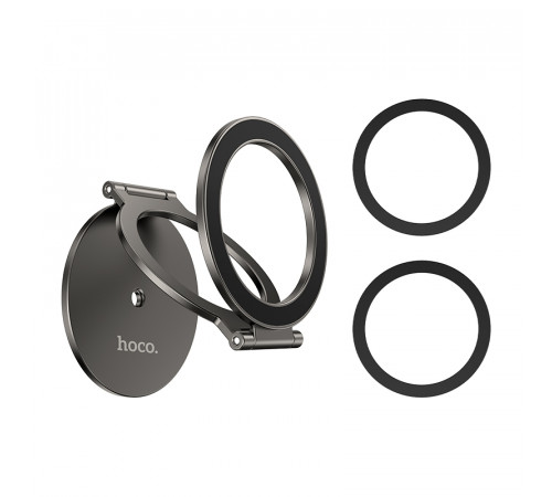 Автотримач для телефона HOCO H102 Whale magnetic ring holder(multi-scene) Metal Grey (6942007674478)