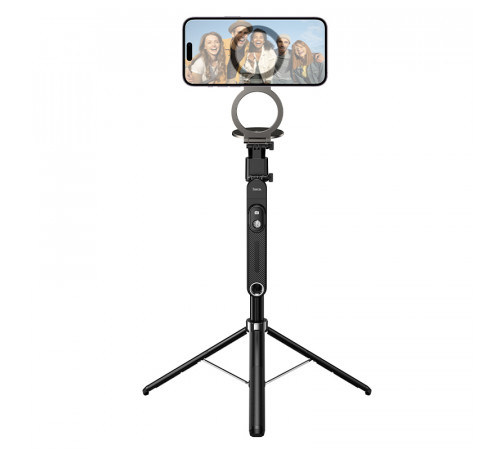 Автотримач для телефона HOCO H102 Whale magnetic ring holder(multi-scene) Metal Grey (6942007674478)