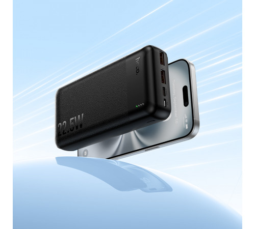 Зовнішній акумулятор HOCO J159A Essence 22.5W+PD20W fully compatible power bank(20000mAh) Black (6942007673587)