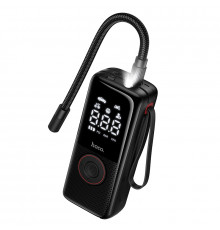 Автомобільний насос HOCO ZP18 Enlighten portable smart air pump Black (6942007673303)
