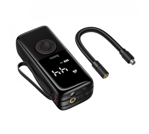 Автомобільний насос HOCO ZP18 Enlighten portable smart air pump Black (6942007673303)