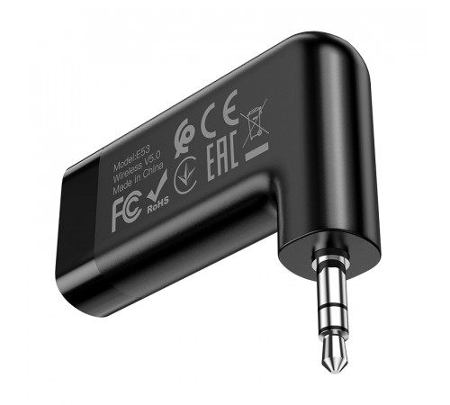 Bluetooth-ресивер HOCO E53 Dawn sound in-car AUX wireless receiver Black (6931474729750)