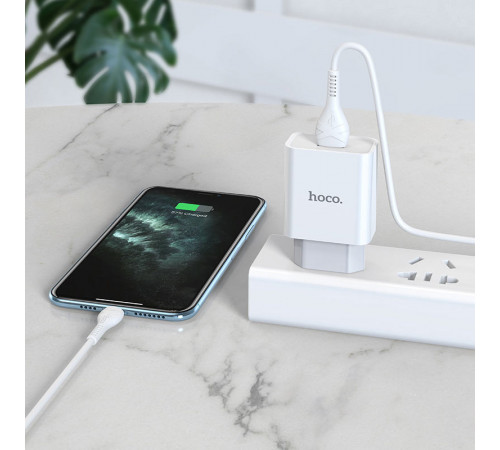 Мережевий зарядний пристрій HOCO C81A Asombroso single port charger 10.5W White (6931474727930)