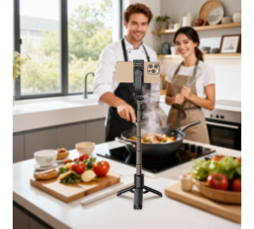 Селфі-монопод ACEFAST E43 Supports automatic selfie stand opening, (0,63cm) Black (6974316286141)