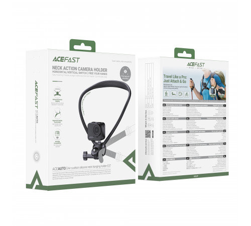 Кріплення для телефона на шию ACEFAST E37 Air cushion silicone neck-hanging holder Black (6974316285977)