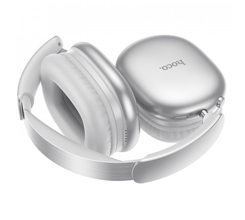Бездротові накладні навушники HOCO W73 Graceful BT headphones(App) Silver (6942007674874)
