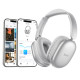 Бездротові накладні навушники HOCO W73 Graceful BT headphones(App) Silver (6942007674874)