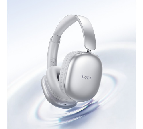 Бездротові накладні навушники HOCO W73 Graceful BT headphones(App) Silver (6942007674874)