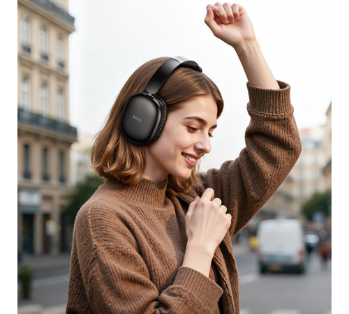 Бездротові накладні навушники HOCO W73 Graceful BT headphones(App) Black (6942007674867)