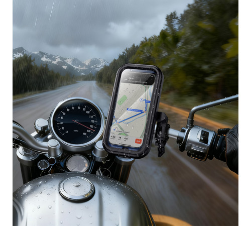 Велотримач для телефона HOCO H95 Bendito waterproof riding holder Black (6942007671767)