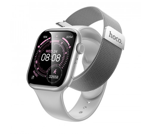Смарт-годинник HOCO Y42 51mm. 200 mAh. IPX6 Smart watch(call version) Silver (6942007675284)