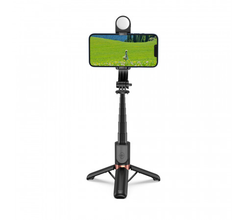 Селфі-трипод WIWU Mini Selfie Stick Wi-SE011 (with filled lights) Black (6976975613184)