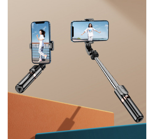 Селфі-трипод WIWU Mini Selfie Stick Wi-SE011 (with filled lights) Black (6976975613184)