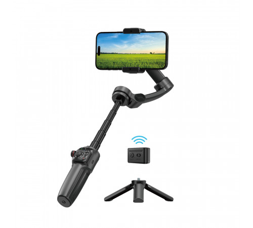 Триосьовий стабілізатор WIWU AI Smart Checking Gimbal PRO Wi-SE016 Black (6977703654363)