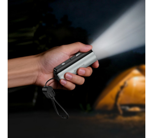 Зовнішній акумулятор BOROFONE BJ87 Star power bank with flashlight and cable(5000mAh) Black (6941991126901)