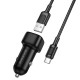 Автомобільний зарядний пристрій BOROFONE BZ34 Cloud single port QC3.0 car charger set(Type-C) Black (6941991122293)
