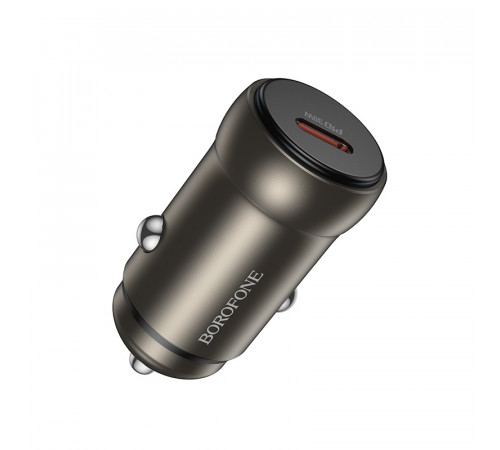 Автомобільний зарядний пристрій BOROFONE BZ32 Fresh single port PD30W car charger Black (6941991118517)