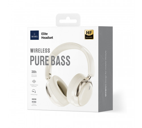 Бездротові накладні навушники WIWU Elite Wireless Headset (with ANC) TD-10 Black (6977703650525)