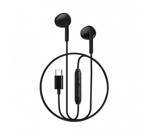 Навушники дротові WIWU EB314 Wired Earphone (Type-C) Black (6976195093773)