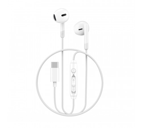 Навушники дротові WIWU EB314 Wired Earphone (Type-C) White (6976195093766)