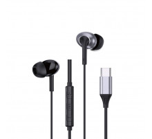 Навушники дротові WIWU EB318 Stereo Wired Earbuds EB318 (Type-C) Black (6977703656664)