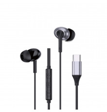 Навушники дротові WIWU EB318 Stereo Wired Earbuds EB318 (Type-C) Black (6977703656664)