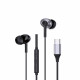 Навушники дротові WIWU EB318 Stereo Wired Earbuds EB318 (Type-C) Black (6977703656664)
