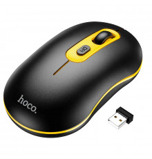Маніпулятор миша HOCO GM21 Platinum 2.4G business wireless mouse Black Yellow (6931474790941)