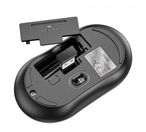 Маніпулятор миша HOCO GM21 Platinum 2.4G business wireless mouse Black Yellow (6931474790941)