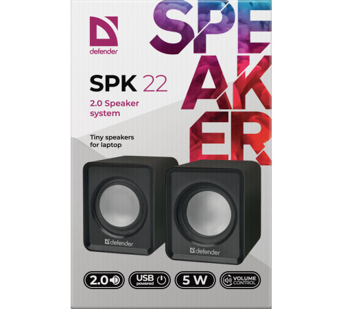 Колонка комп'ютерна DEFENDER №1 SPK-22 5W USB2.0 (5,5*7,2*6,2 см)