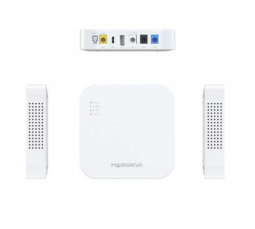 ДБЖ (Mini UPS) для роутера MARSRIVA KP4 MAX 20000mAh (18W; Output DC 12/9/5V; USB-A; USB-C) white (KP4MAX)