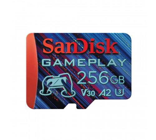 Карта пам'яті microSDXC (UHS-1 U3) SanDisk GamePlay A2 256Gb class 10 V30 (R190MB/s,W130MB/s) (SDSQXAV-256G-GN6XN)
